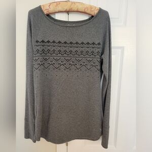 Eddie Bauer Waffle Weave Long Sleeve Shirt Womens Size Large